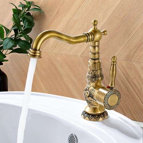 Antique brass bathroom - bathroom, sink