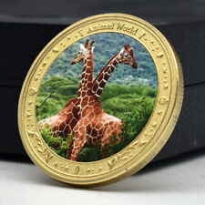 African Rare Giraffe Metal Challenge Coin World Animal Gold Plating Medal