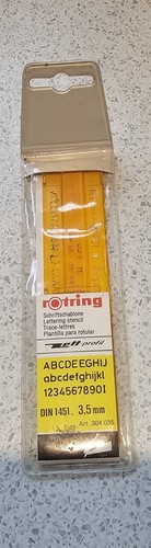 Rotring lettering stencil - rotring, art