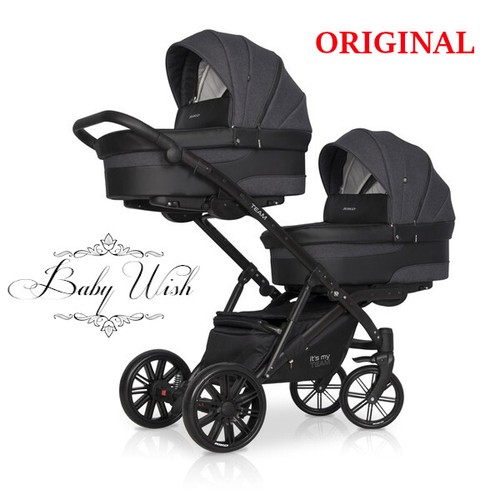 Riko team twin baby pram - riko, 2in1