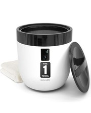 SereneLife Counter Towel Warmer Bucket - with Customized Fragrance for Spa and B