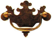 4.25" Antique Style Solid Brass Plate Drawer Handle 1514A/B