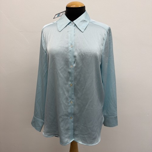 Soft turquoise satin - soft, shirt