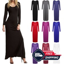 Womens Long Sleeve Maxi Dress