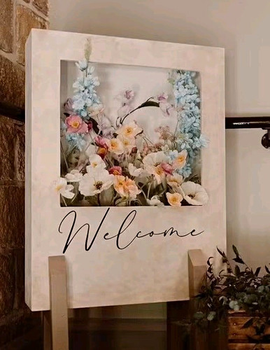 Wooden wedding welcome sign - wooden,