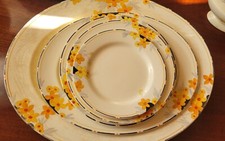 Vintage Crown Ducal Part Dinner Service Hand Painted 1933 Art Deco