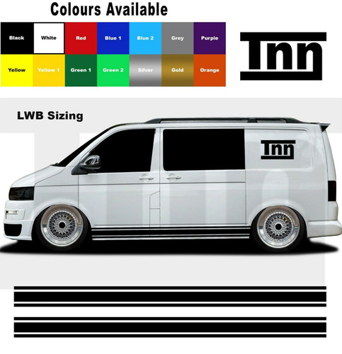 Side stripe stickers - stickers, vw
