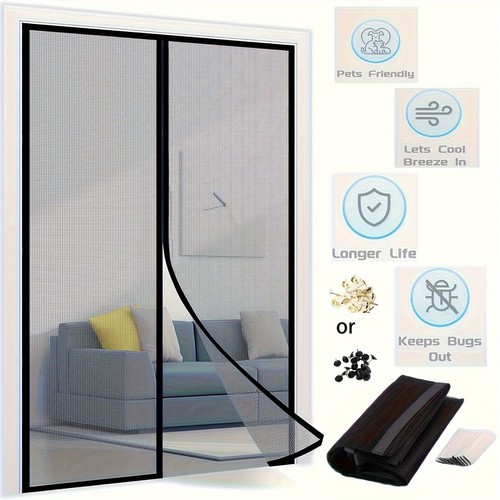 Magnetic screen door - screen,