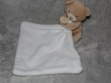 Doudou et Compagnie teddy comfofrter soft toy white blankie brown bear