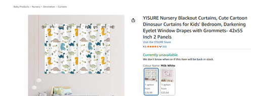Nursery blackout curtains - blackout,