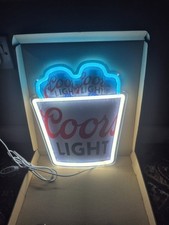 Coors Light Lager Beer Electric Neon Bar Pub Mancave Sign New