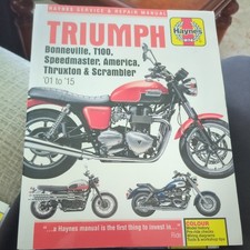 01-15 HAYNES TRIUMPH BONNEVILLE THRUXTON SPEEDMASTER SERVICE MANUAL BOOK