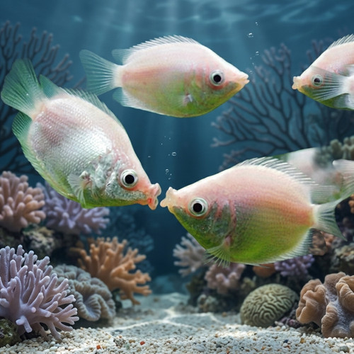 Pack pink kissing gourami - 4-pack,