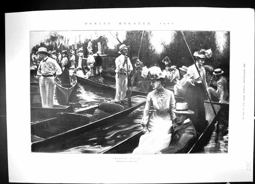 Old 1901 henley regatta river - henley,