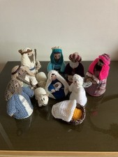 Hand knitted Christmas Nativity Set -  Homemade with care - 11 items