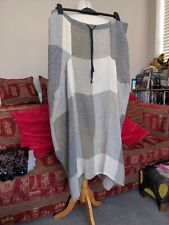 Ivan Grundahl Checkered Tan, Grey Bubble Art To Wear Lagenlook Skirt Size 40