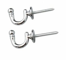 2x CURTAIN TIE BACK HOOKS RANGE Modern & Classic Designs Screw In Tassel Hold