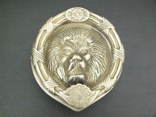 VINTAGE BRASS ROUND LIONS HEAD