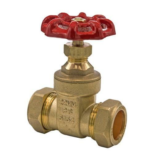 Brass compression gate valve - brass,