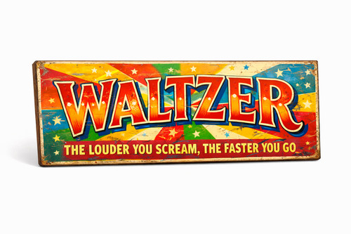 Waltzer funfair ride sign - funfair,