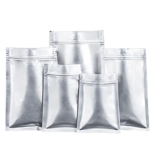 Silver zip lock seal mylar - silver,