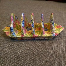 Rare Royal Winton Grimwades Sweet Pea Toast Rack c 1930 1940