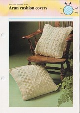 Knitting Pattern, Aran Cushion