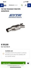 R6 GYTR Akrapovic Track Day MidPipe