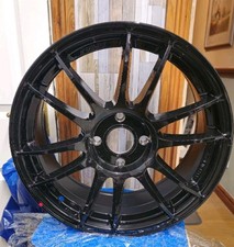 2x Calibre Suzuka 17x7.5 ET35 73.1mm bore 4x108 Gloss Black Alloy Wheels