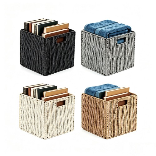 Pack faux wicker storage - 1-pack,