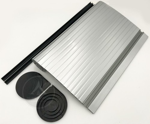 Tambour roller door - door, silver