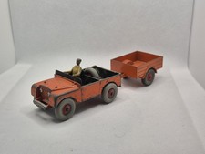 Dinky Toys Vintage Land Rover 340 and 341 with Trailer In Orange 1:43 Scale