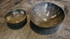 Two Natural Coconut Bowls