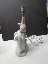 38cm Lamp Lladro Zaphir Sleepy Child With Clock And Pillow (B59)