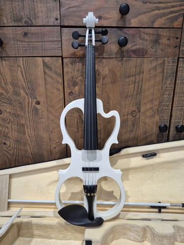 White skeleton electric violin