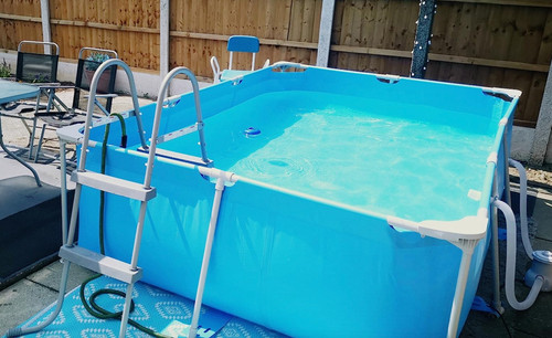 Above ground swimming - above,