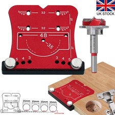 35mm Hinge Hole Locator Jig Kitchen Door Cabinet Drill Guide Hole Cutter Kit UK