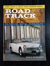 Road & Track Aug 1961 - Jaguar Mark IV - Austin-Healey Sprite II - Lancia Flavia