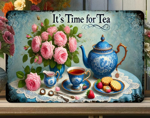 Rustic tea time antique - time,