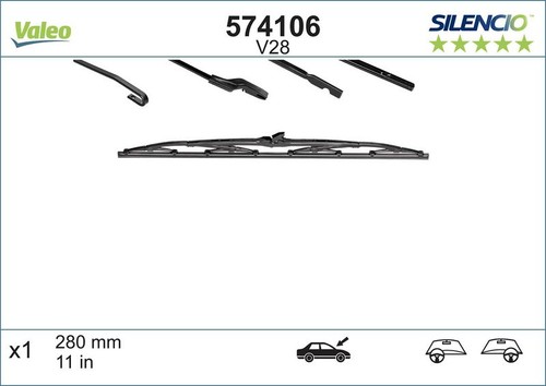 Wiper blade valeo 574106 - wiper,