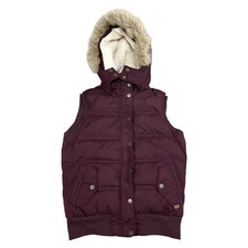 Fat Face Gilet Bodywarmer Jacket Hooded Outdoor Winter Purple Womens Uk10