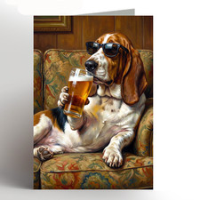 Funny Basset Hound Birthday
