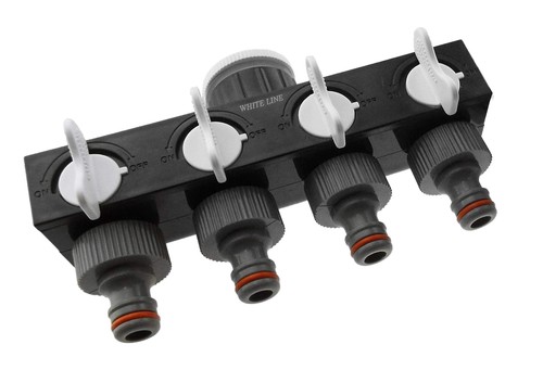 Way garden hose splitter - 4-way,
