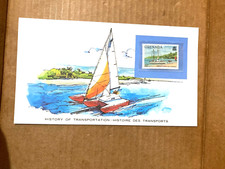 1980 History of Transportation trimaran Stamp Card MINT FREE SHIPPING