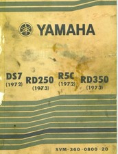 Yamaha RD250 DS7 R5C RD350 1972 1973  Workshop Service Manual Bound OEM