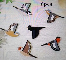 6 FLYING BIRDS 2D rustic Vintage Wooden WALL HANGING Decor Sweet Items See Pics