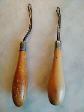 ⚡2x Vintage Rag Rug Tool Latch Hook Pulling Upholstery Knitting Job Lot Bundle 
