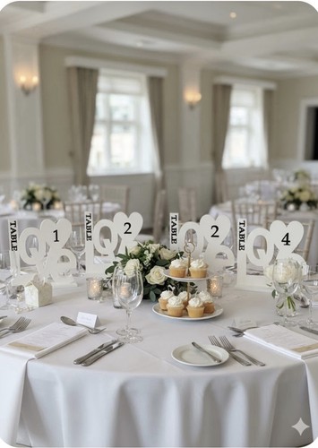 Wedding day table numbers - day,