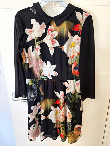 Ted baker black floral - baker, chiffon
