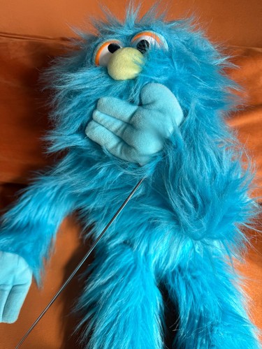 Blue monster puppet full body - blue,
